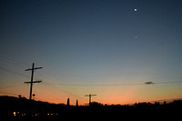 Venus and New Moon at dawn