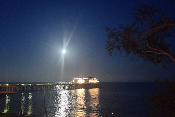Super Moon Above Malibu Pier